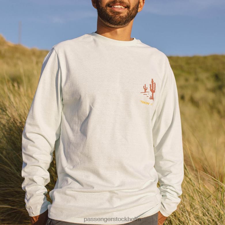 Passenger rulla långsam återvunnen bomull ls t-shirt hägrar D422J227 hägrar