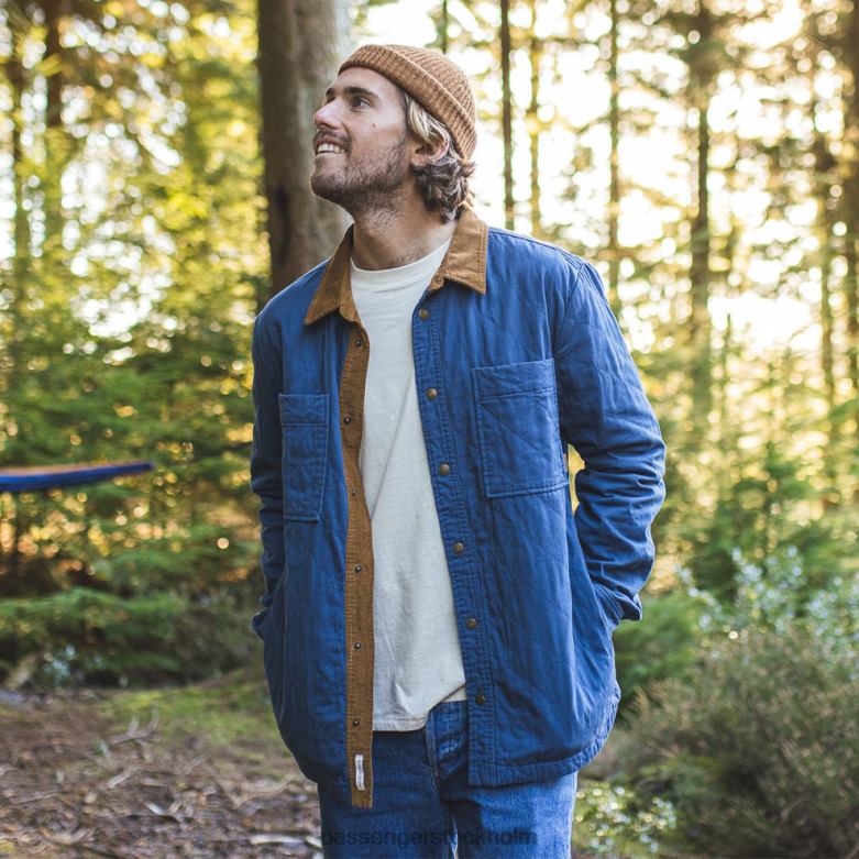 Passenger ormbunke quiltad overshirt fänrik blå D422J193 fänrik blå