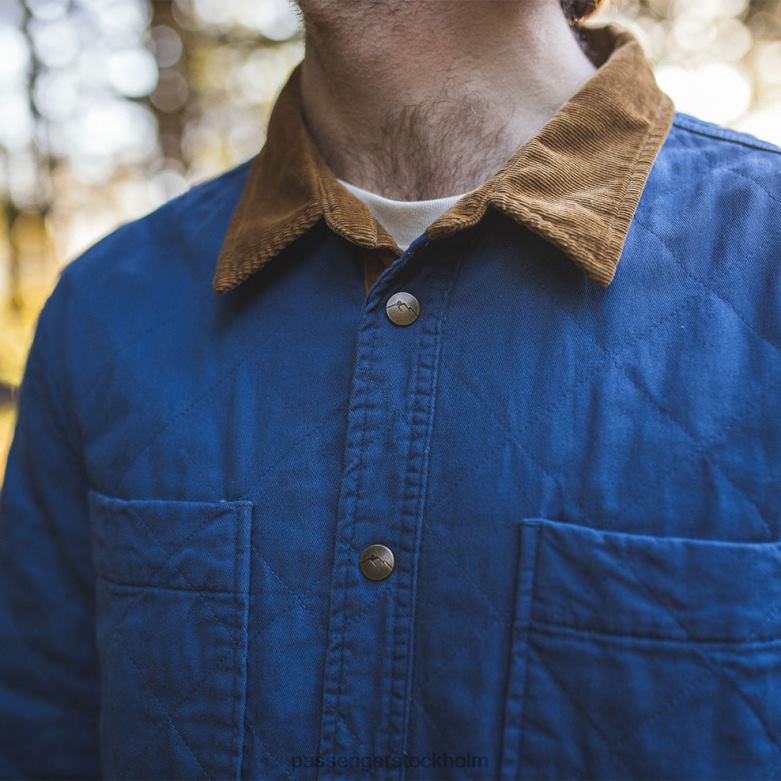 Passenger ormbunke quiltad overshirt fänrik blå D422J193 fänrik blå