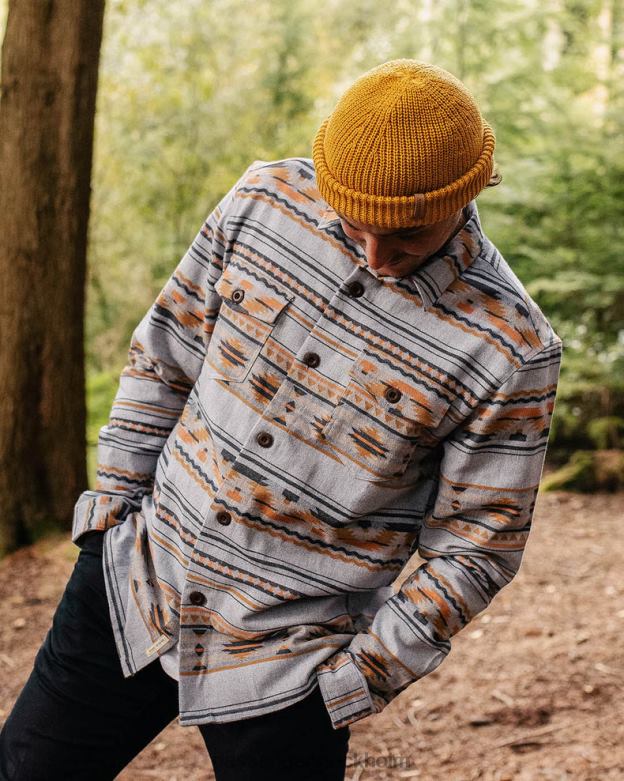 Passenger woodland ekologisk bomull overshirt grå märgel D422J252 grå märgel