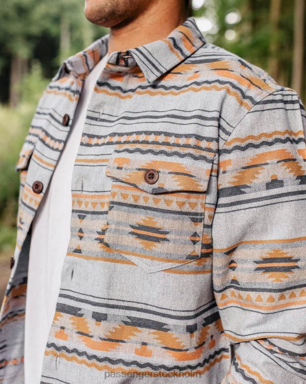 Passenger woodland ekologisk bomull overshirt grå märgel D422J252 grå märgel