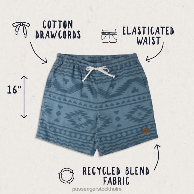 Passenger backcountry shorts bleka denim på drift D422J300 blekt denim i drift