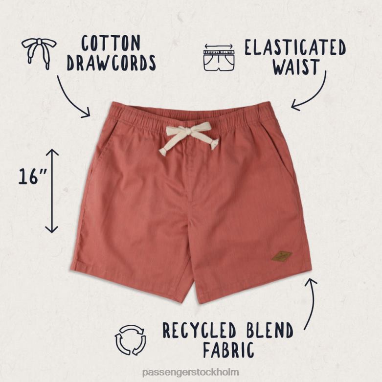 Passenger backcountry shorts cinnoberröd D422J302 cinnoberröd