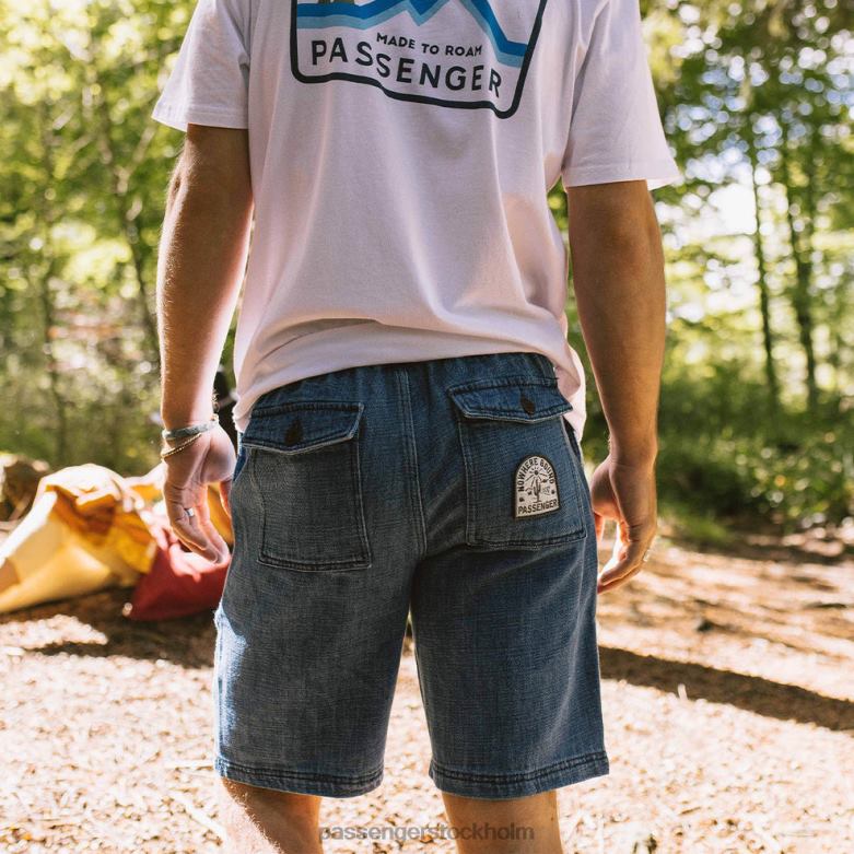 Passenger denimshorts i furu i ekologisk bomull tvättad denim D422J304 tvättad denim