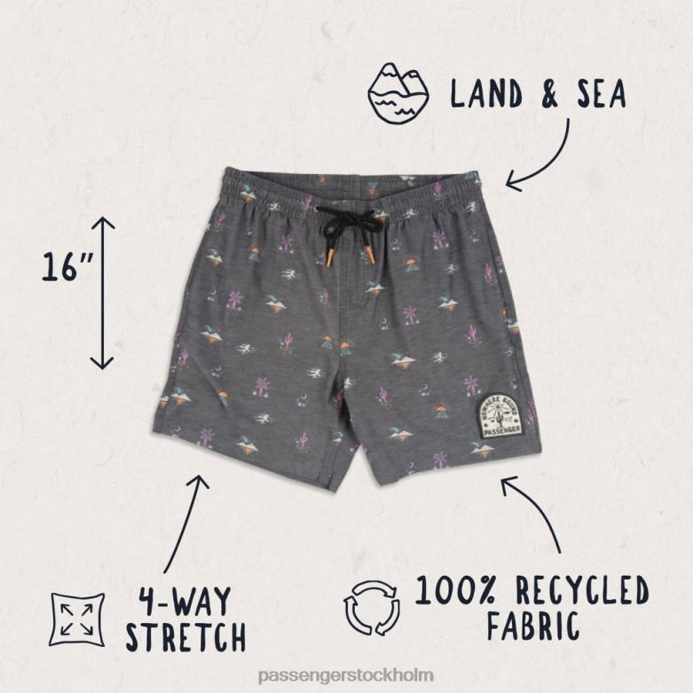 Passenger ponoma badshorts för alla ändamål joshua tree svart D422J291 joshua tree svart