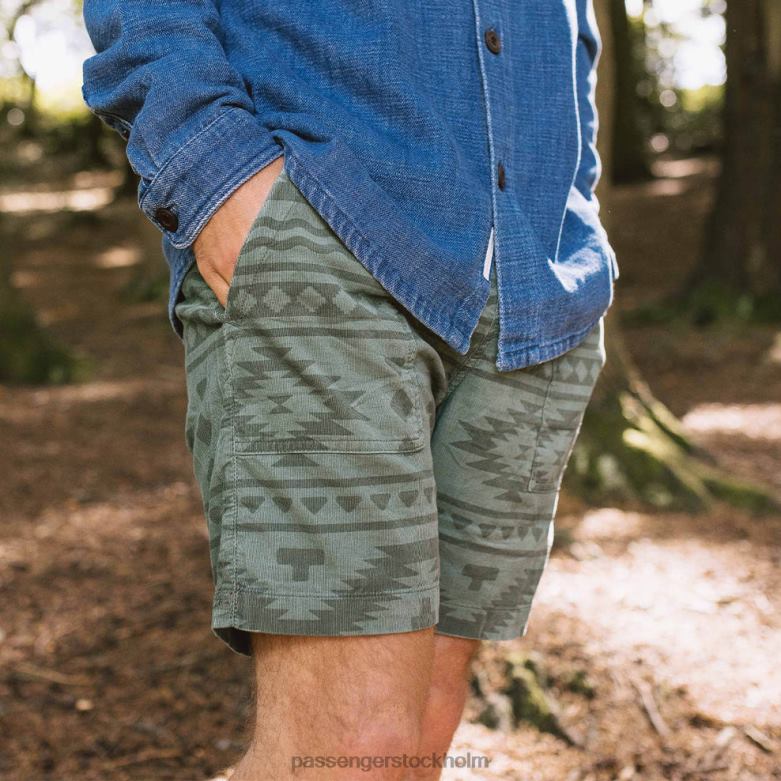 Passenger topanga återvunna cordshorts mörk murgröna på drift D422J287 mörk murgröna drivande