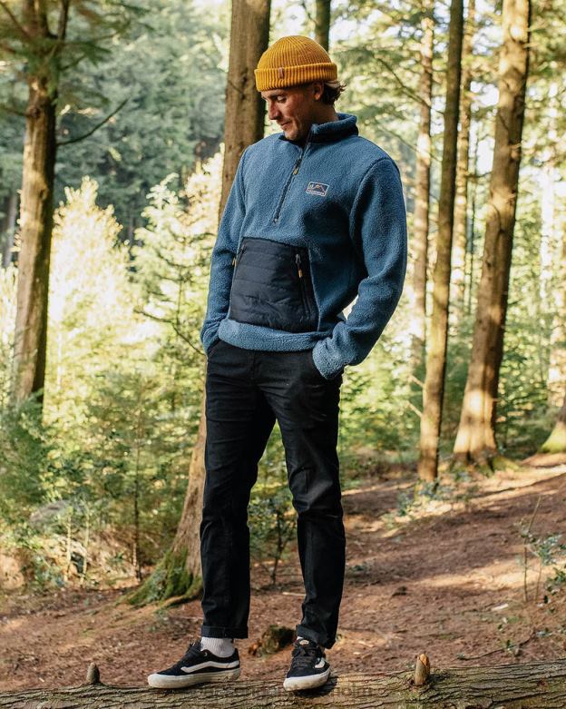 Passenger Oceanside återvunnet polarfodrat sherpa fleece blått stål D422J44 blått stål