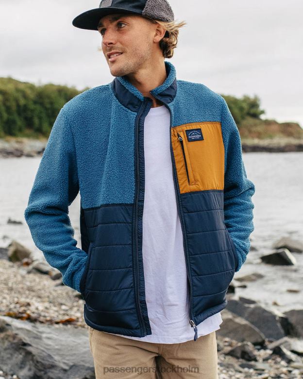 Passenger born explorer återvunnet polarfodrat sherpa fleece blått stål D422J51 blått stål