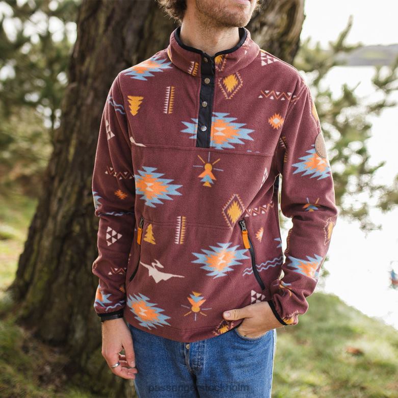 Passenger canyon återvunnen polar fleece pullover russet drifter D422J72 russet drifter