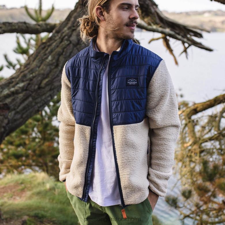 Passenger fogtrail full zip återvunnen sherpa fleece havregryn D422J48 gröt