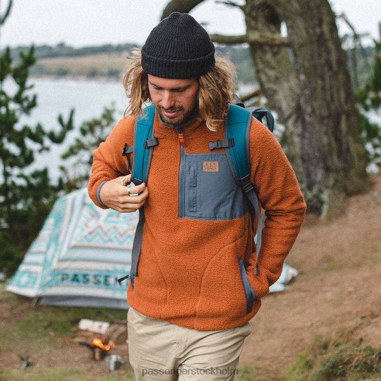 Passenger offgrid 1/4 zip återvunnen sherpa fleece glaserad ingefära D422J49 glaserad ingefära