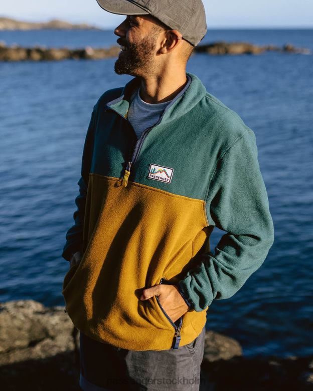 Passenger sätt igång återvunnen polar 1/4 zip fleece djupt hav D422J73 djup ocean