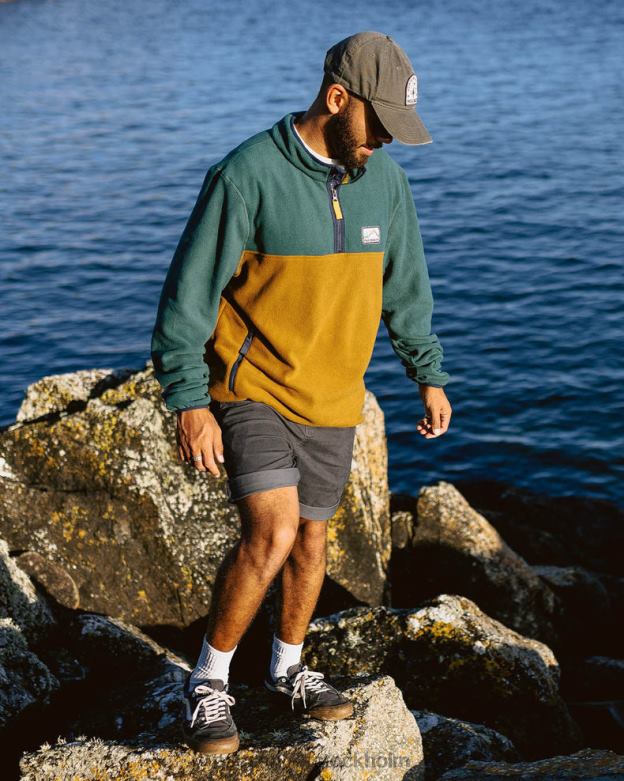 Passenger sätt igång återvunnen polar 1/4 zip fleece djupt hav D422J73 djup ocean