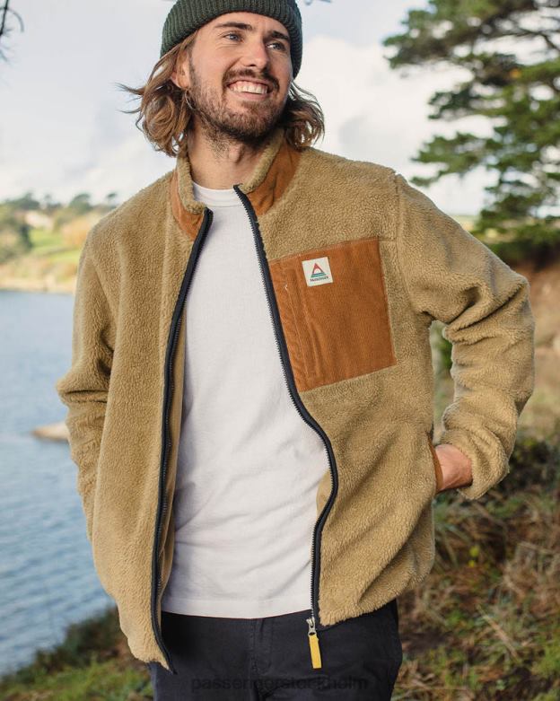 Passenger trekker återvunnen sherpa fleece kex med djup lugg D422J34 kex