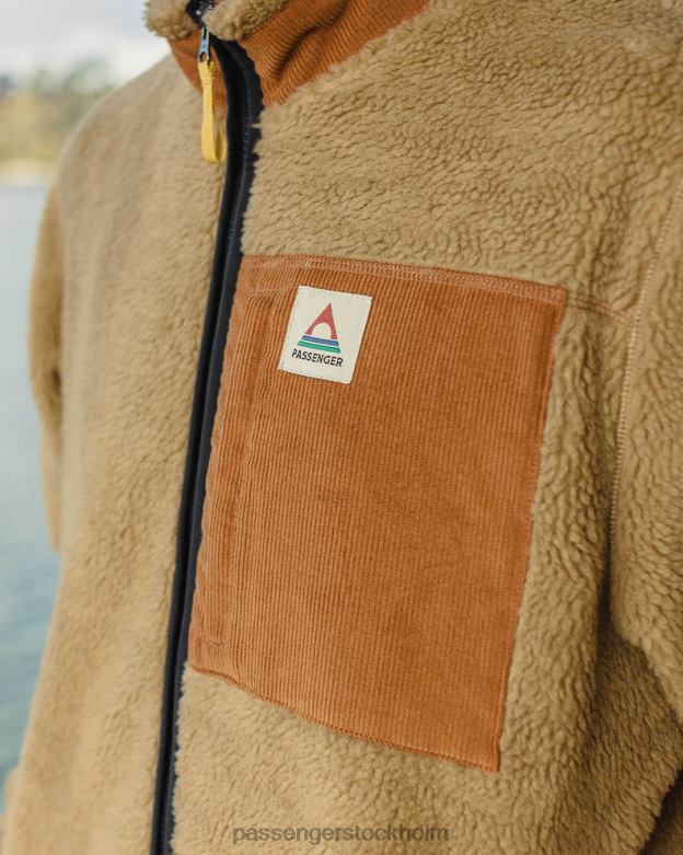 Passenger trekker återvunnen sherpa fleece kex med djup lugg D422J34 kex