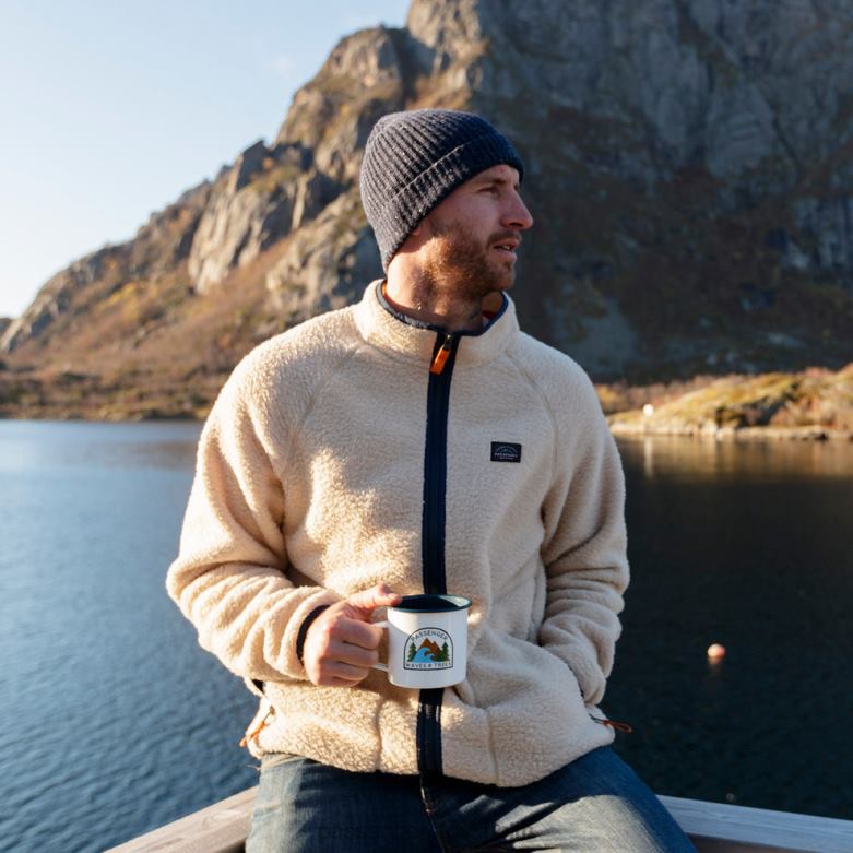 Passenger tripper full zip återvunnen sherpa fleece havregryn D422J32 gröt