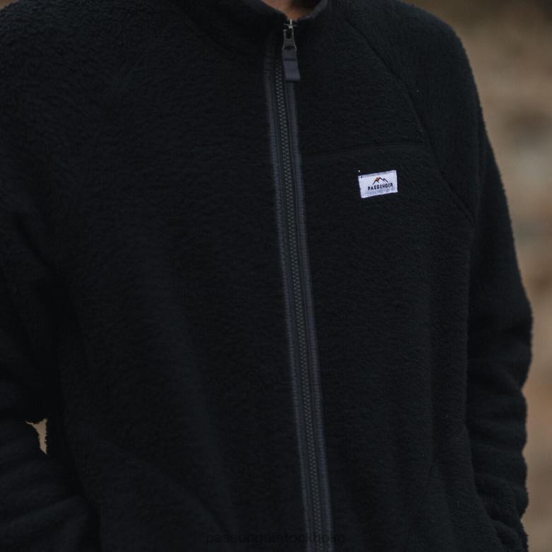 Passenger tripper hel dragkedja återvunnen sherpa fleece svart D422J28 svart