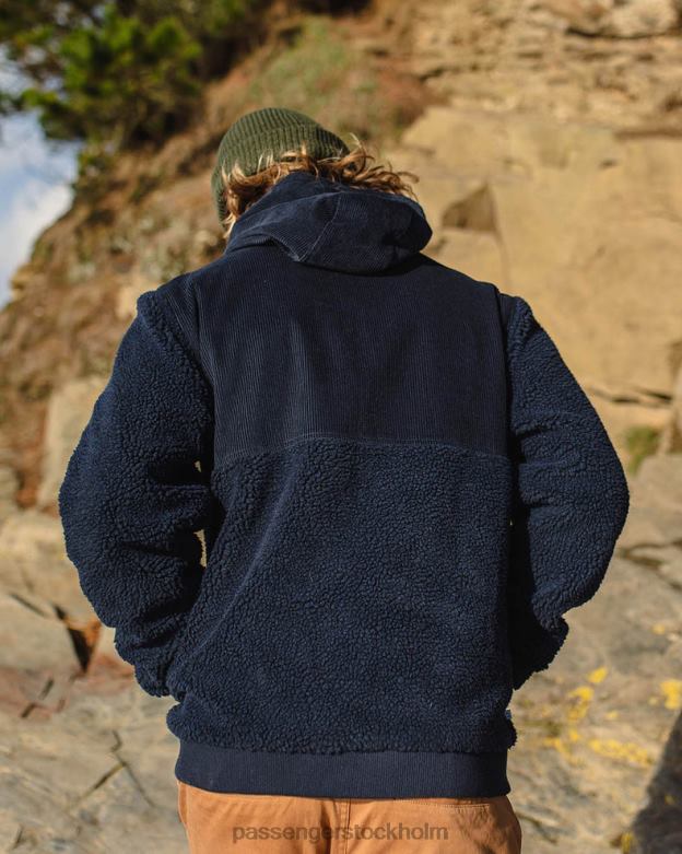 Passenger äventyr återvunnen sherpa fleece djup marin D422J27 djup marin
