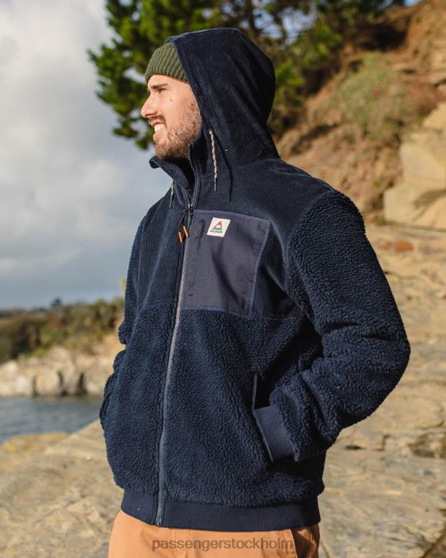 Passenger äventyr återvunnen sherpa fleece djup marin D422J27 djup marin