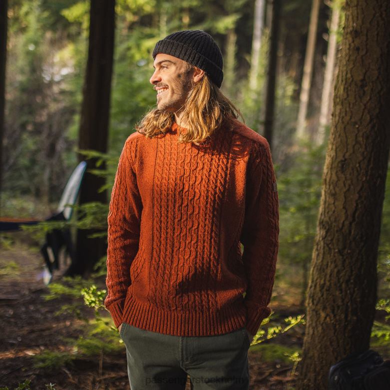Passenger drifter stickad tröja picante orange D422J211 picante orange