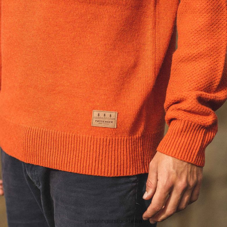 Passenger stuga stickad tröja sunset orange D422J212 solnedgång orange