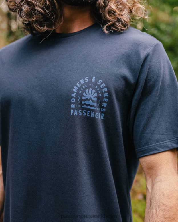 Passenger Evenfall t-shirt i återvunnen bomull djup marinblå D422J367 djup marin