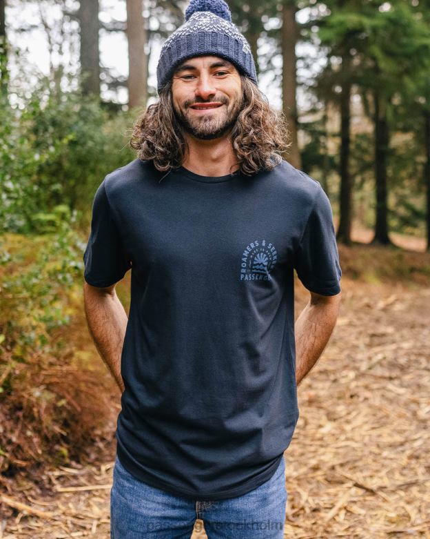 Passenger Evenfall t-shirt i återvunnen bomull djup marinblå D422J367 djup marin