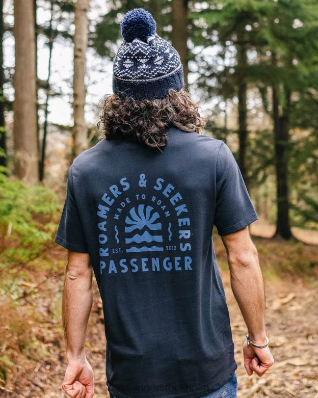 Passenger Evenfall t-shirt i återvunnen bomull djup marinblå D422J367 djup marin