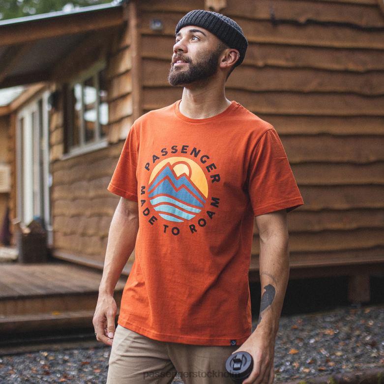 Passenger björk återvunnen bomull t-shirt picante orange D422J380 picante orange