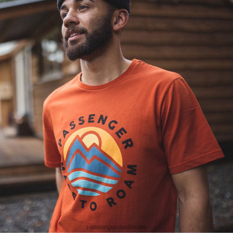 Passenger björk återvunnen bomull t-shirt picante orange D422J380 picante orange