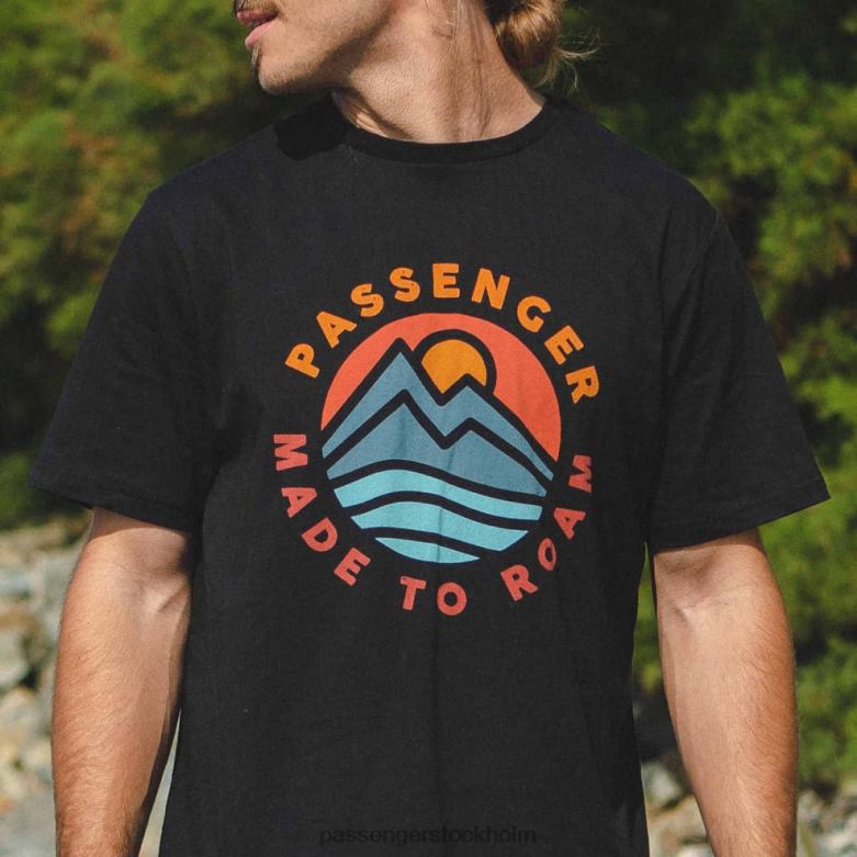 Passenger björk återvunnen bomull t-shirt svart D422J379 svart
