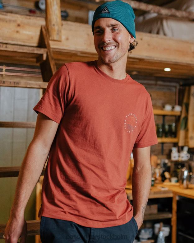 Passenger eskapism återvunnen bomull t-shirt bränd röd D422J344 bränd röd