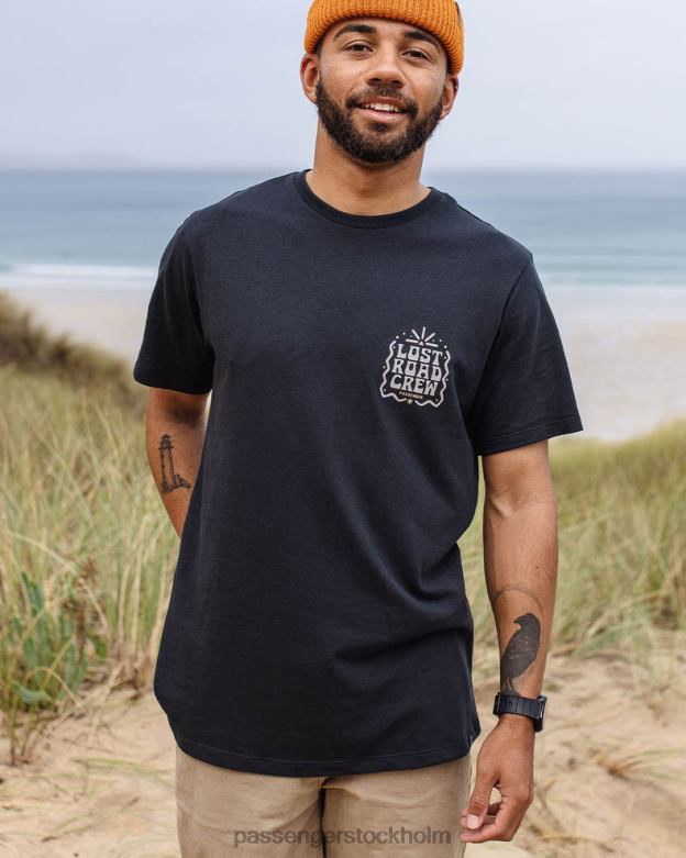 Passenger förlorad väg återvunnen bomull t-shirt svart D422J359 svart