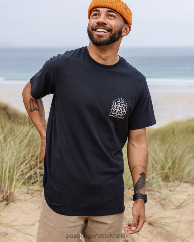 Passenger förlorad väg återvunnen bomull t-shirt svart D422J359 svart