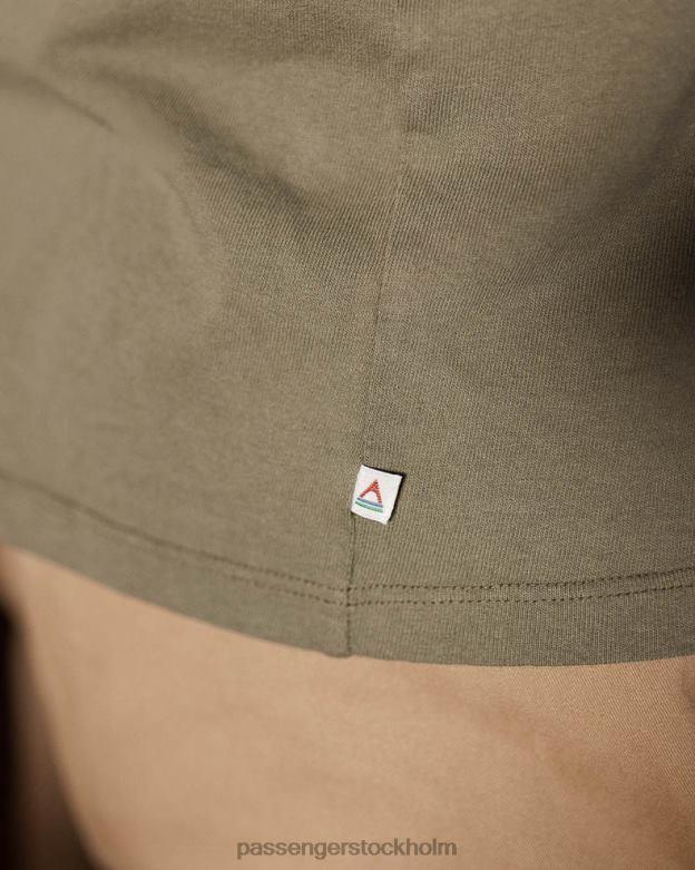 Passenger ingenstans bunden pocket t-shirt dammig oliv D422J350 dammig oliv
