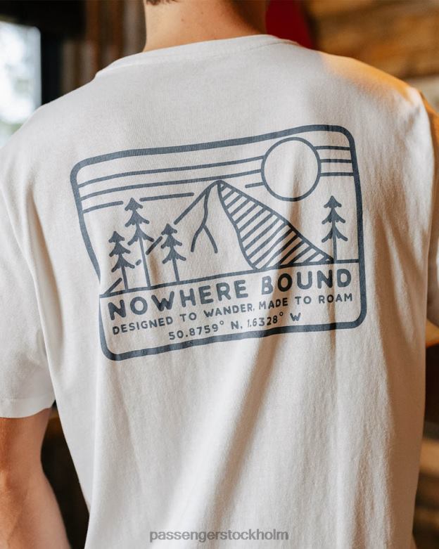 Passenger ingenstans bunden återvunnen bomull t-shirt vit D422J347 vit