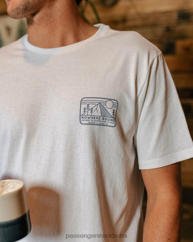 Passenger ingenstans bunden återvunnen bomull t-shirt vit D422J347 vit