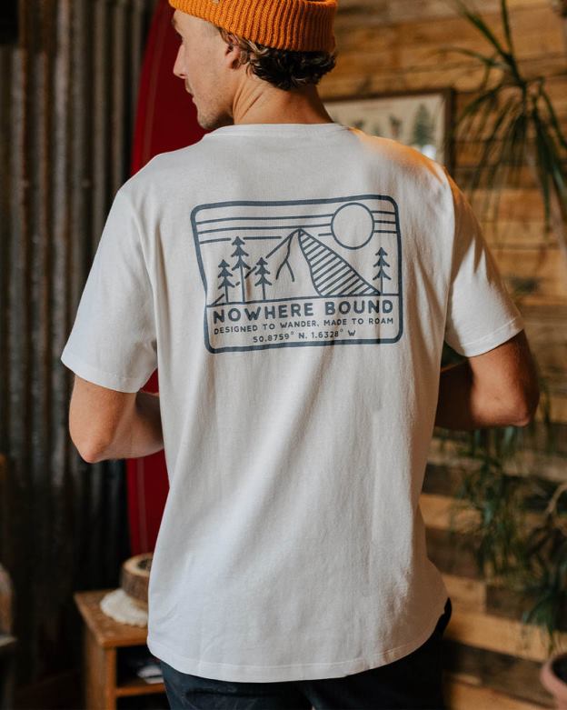 Passenger ingenstans bunden återvunnen bomull t-shirt vit D422J347 vit