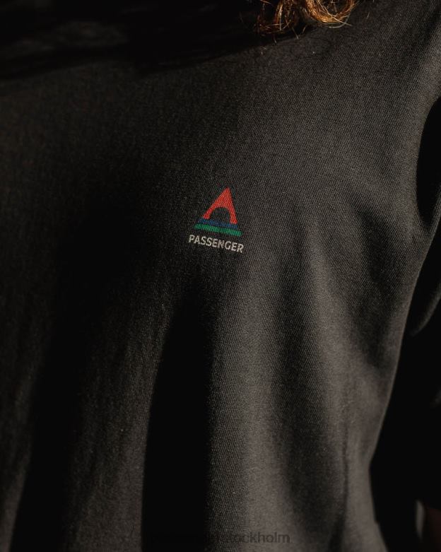 Passenger klassisk logotyp återvunnen bomull t-shirt svart D422J343 svart