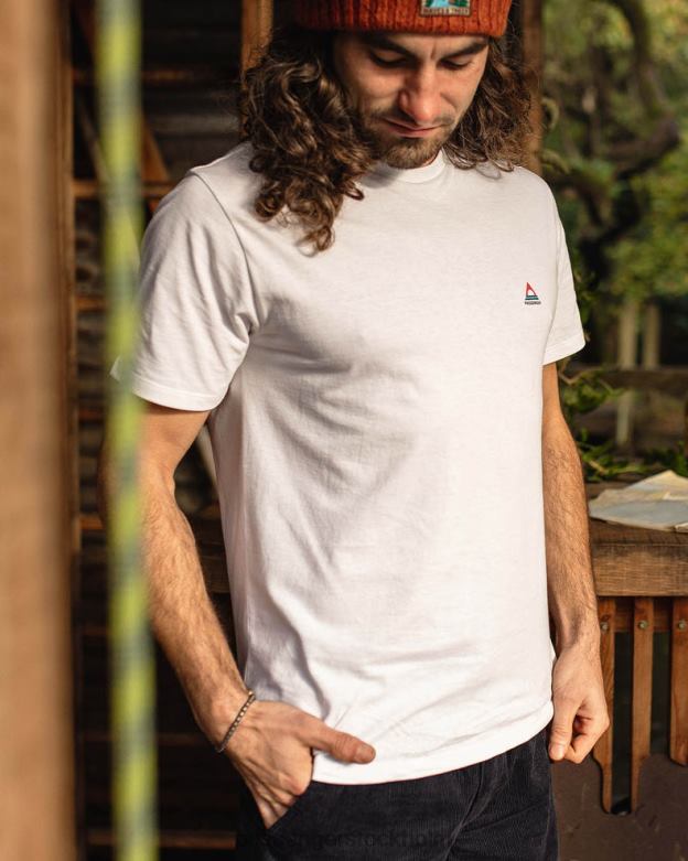 Passenger klassisk logotyp återvunnen bomull t-shirt vit D422J342 vit
