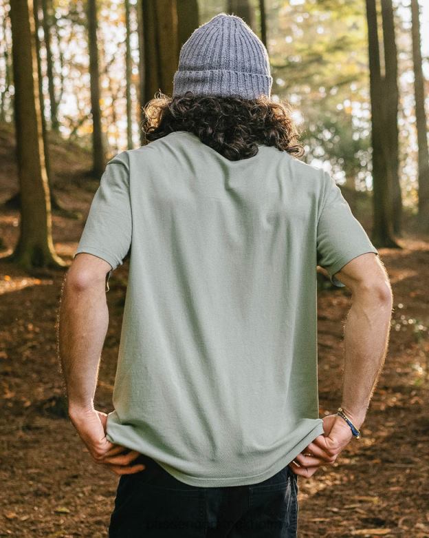 Passenger natur återvunnen bomull t-shirt pistage D422J365 pistasch