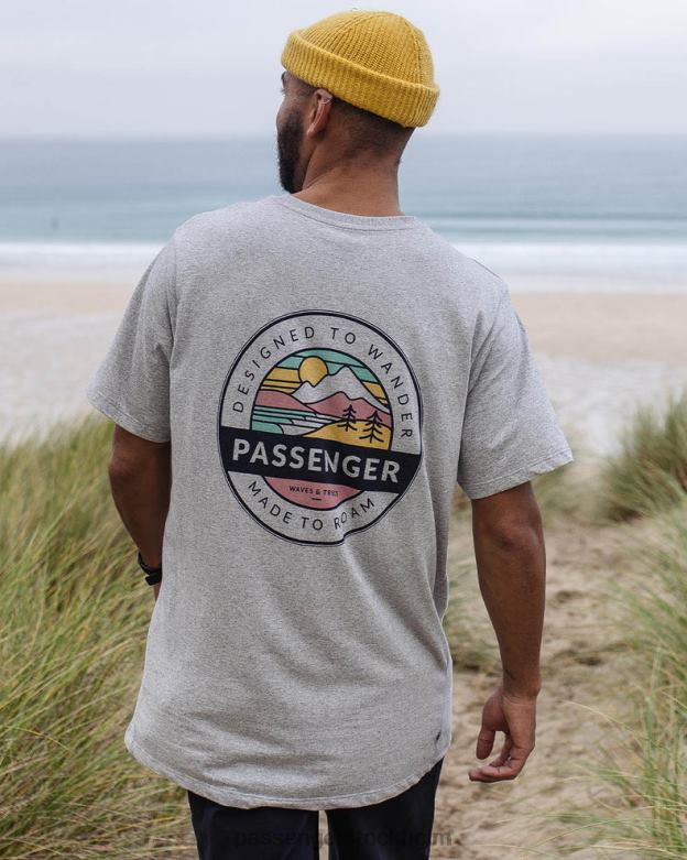 Passenger odyssey återvunnen bomull t-shirt grå märgel D422J357 grå märgel