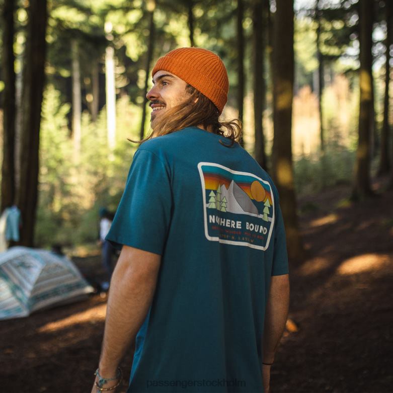 Passenger tourer t-shirt i återvunnen bomull blå korall D422J383 blå korall