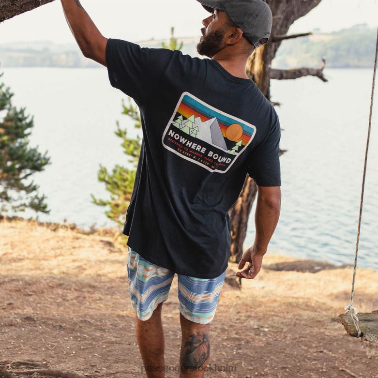Passenger tourer t-shirt i återvunnen bomull svart D422J372 svart