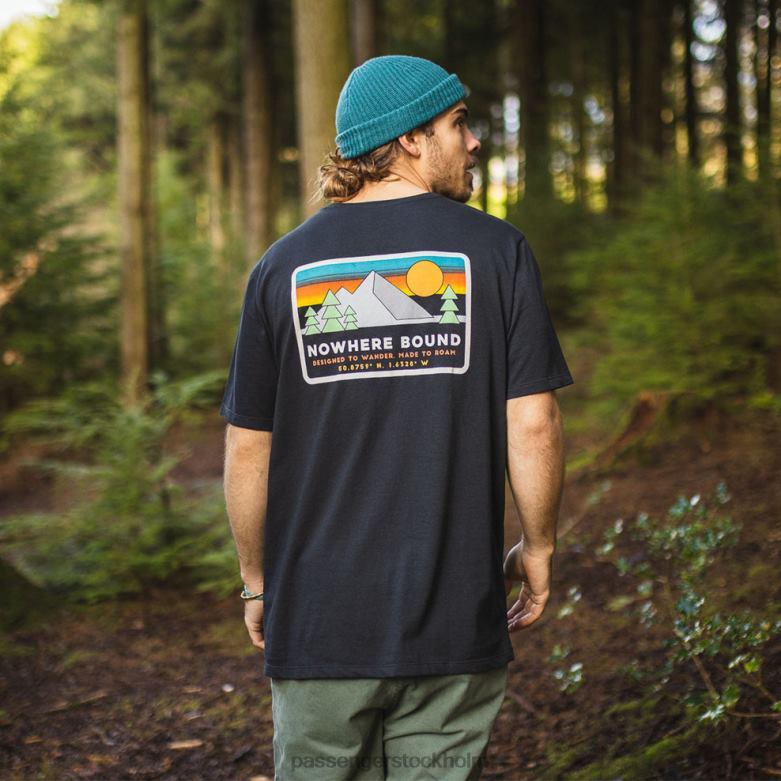 Passenger tourer t-shirt i återvunnen bomull svart D422J372 svart