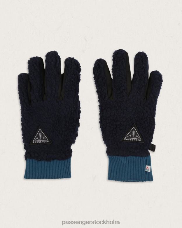 Passenger snöfall återvunna sherpahandskar djup marin D422J506 djup marin