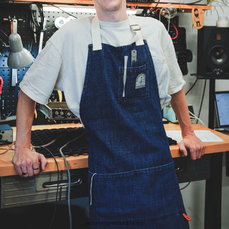Passenger gård denimförkläde i ekologisk bomull mörk denim D422J620 mörk denim